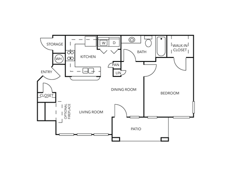 a floor plan of a bedroom floor plan with a bedroom and a living room